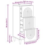 vidaXL Armoire à tiroirs 33 x 34 5 x 90 cm Bois d'ingénierie
