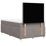 vidaXL Sommier à lattes de lit avec matelas Taupe 120x200 cm Tissu