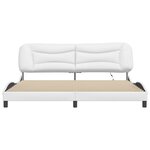 vidaXL Cadre de lit avec LED sans matelas blanc 200x200 cm