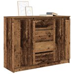 vidaXL Buffet avec tiroirs vieux bois 100 5x35x76 cm bois d'ingénierie