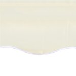 vidaXL Tissu de remplacement pour auvent Crème 6x3 5 m