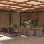 vidaXL Ensemble à Manger de jardin 11Pièces poly rotin et bois solide