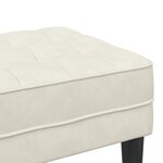 Banc en velours crème de 113 cm vidaXL