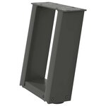 vidaXL Pieds de table basse en U 2 pièces Anthracite 30 x (30-31) cm Acier