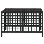 vidaXL Salon de jardin d'angle 3 Pièces avec coussins noir résine tressée