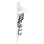 vidaXL Porte-manteau mural Blanc 60 x 40 x 12 cm Bois d'ingénierie