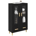 vidaXL Haut Armoire Chêne noir 70 x 31 x 115 cm Bois d'ingénierie
