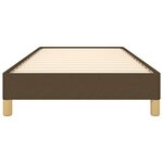 vidaXL Cadre de lit Marron foncé 90x190 cm Tissu