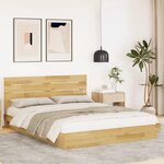 vidaXL Cadre de lit avec tête de lit sans matelas 140x190 cm