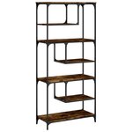 vidaXL Bibliothèque chêne fumé 81x36x176 cm bois d'ingénierie