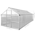 vidaXL Serre Aluminium 481x250x195 cm 23 44 m³