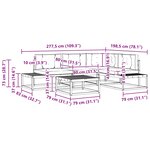 vidaXL Ensemble de canapés d'extérieur 5 pc Blanc Polyester