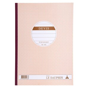 Manifold Autocopiant 297x210 Devis 50 Tripli - Avoine - X 5 - Le Dauphin