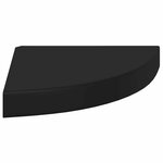 vidaXL Étagères d'angle flottantes 2 Pièces noir 25x25x3 8 cm MDF