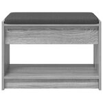 vidaXL Banc d'entrée Gris Sonoma 63 x 38 x 45 cm