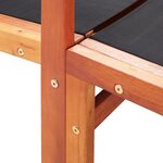 vidaXL Chaise de jardin et repose-pied Eucalyptus solide et textilène