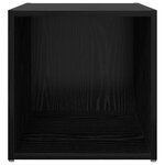 vidaXL Meuble TV 2 Pièces Noir 37 x 35 x 37 cm Bois d'ingénierie