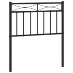 vidaXL Tête de lit métal noir 75 cm