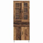 vidaXL Haut Armoire Bois Ancien 69 5 x 34 x 180 cm Bois d'ingénierie
