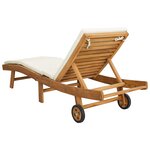 vidaXL Transat Polyester Marron et crème