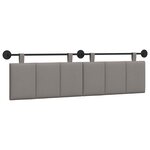 vidaXL Tête de lit suspendue Taupe Velours