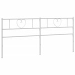 vidaXL Tête de lit de remplacement métal blanc 200 cm