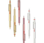 Stylo Bille rOtring 600 Blanc perle - Pointe Moyenne - Encre Noire - Livré en écrin