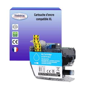 T3AZUR- Cartouche compatible avec Brother LC3217 / LC3219 XL Cyan pour Brother MFC-J5330DW  MFC-J5330DW XL  MFC-J5335DW  MFC-J5335DWF