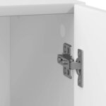 vidaXL Table de chevet Blanc brillant 43 x 34 5 x 47 cm