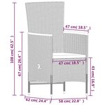 vidaXL Ensemble à manger de jardin avec coussins 9 Pièces noir