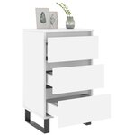 vidaXL Tables de chevet 2 Pièces blanc 40x35x69 cm bois d’ingénierie