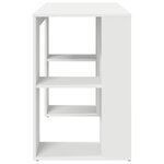 vidaXL Bureau blanc Blanc Panneau de particules Moyen Rangement