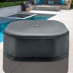 INTEX Housse de spa Gris foncé 211 x 211 cm PVC et PU