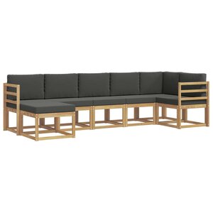 vidaXL Ensemble de canapés d'extérieur 7 pc Blanc et anthracite