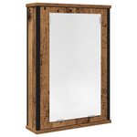 vidaXL Armoire à miroir de salle de bain vieux bois bois d'ingénierie