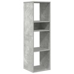 vidaXL Bibliothèque gris béton 34x31x112 cm bois d'ingénierie