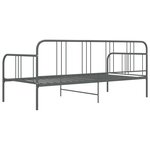 vidaXL Cadre de canapé-lit sans matelas gris métal 90x200 cm