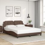 vidaXL Cadre de lit sans matelas Zadar marron 160x200 cm similicuir