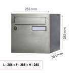 Boite aux lettres Rivage 1 porte inox brossé