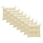 vidaXL Chaises à manger d'extérieur lot de 8 et coussins Acacia massif