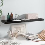 vidaXL Étagère murale flottante Noir brillant 90x23 5x3 8 cm MDF