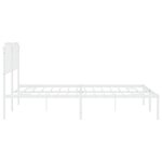 vidaXL Cadre de lit métal sans matelas et tête de lit blanc 160x200 cm