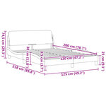 vidaXL Cadre de lit sans matelas blanc et noir 120x200 cm similicuir