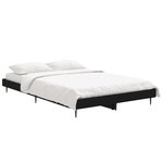 vidaXL Cadre de lit sans matelas noir 120x190 cm bois d'ingénierie