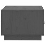 vidaXL Table basse Gris 80x50x35 cm Bois massif de pin