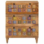 vidaXL Buffet Naturel 60 x 33 x 75 cm Bois de mangue massif