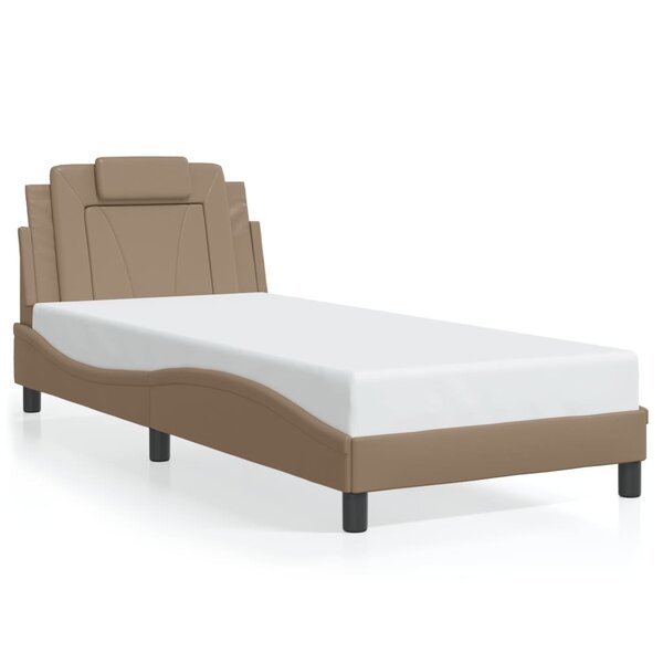 vidaXL Cadre de lit sans matelas cappuccino 90x200 cm similicuir