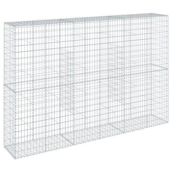 vidaXL Panier gabion avec couvercle 300x50x200 cm fer galvanisé