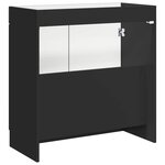 vidaXL Armoire sous évier de salle de bain Noir 78 5 x 37 5 x 81 cm