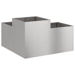 Jardinière vidaXL 80x80x48 cm en acier inoxydable